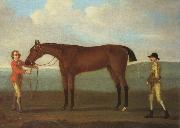 Francis Sartorius Molly Long Legs With Jockey and Groom oil painting on canvas